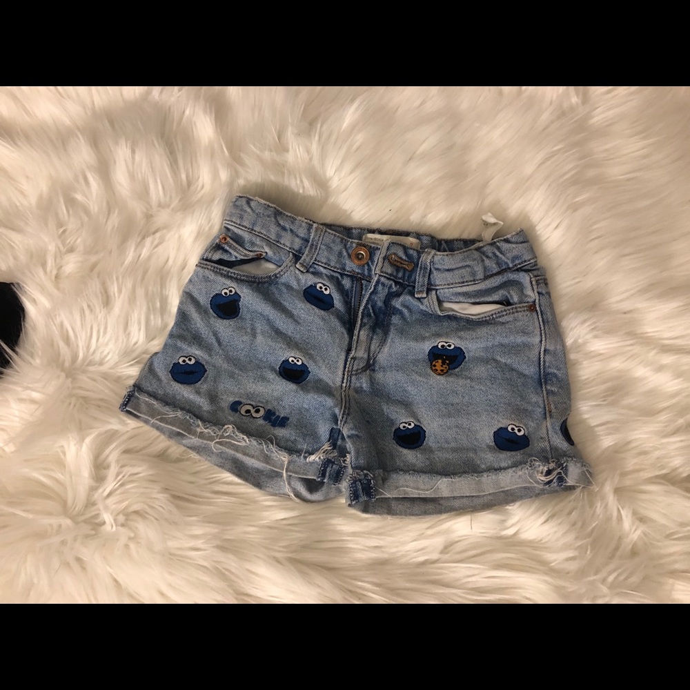 Zara Cookie Monster girls summer short late